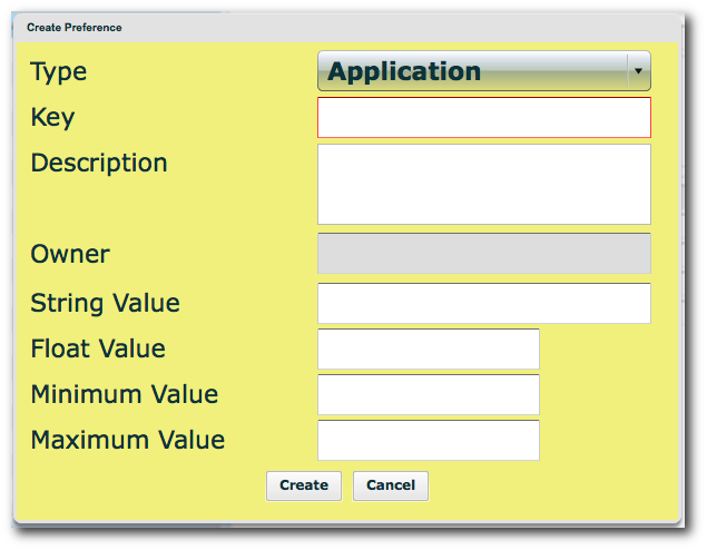 Create a Preference