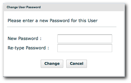 Changing the Users password